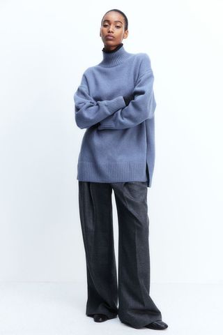 Oversized Polo-Neck Jumper