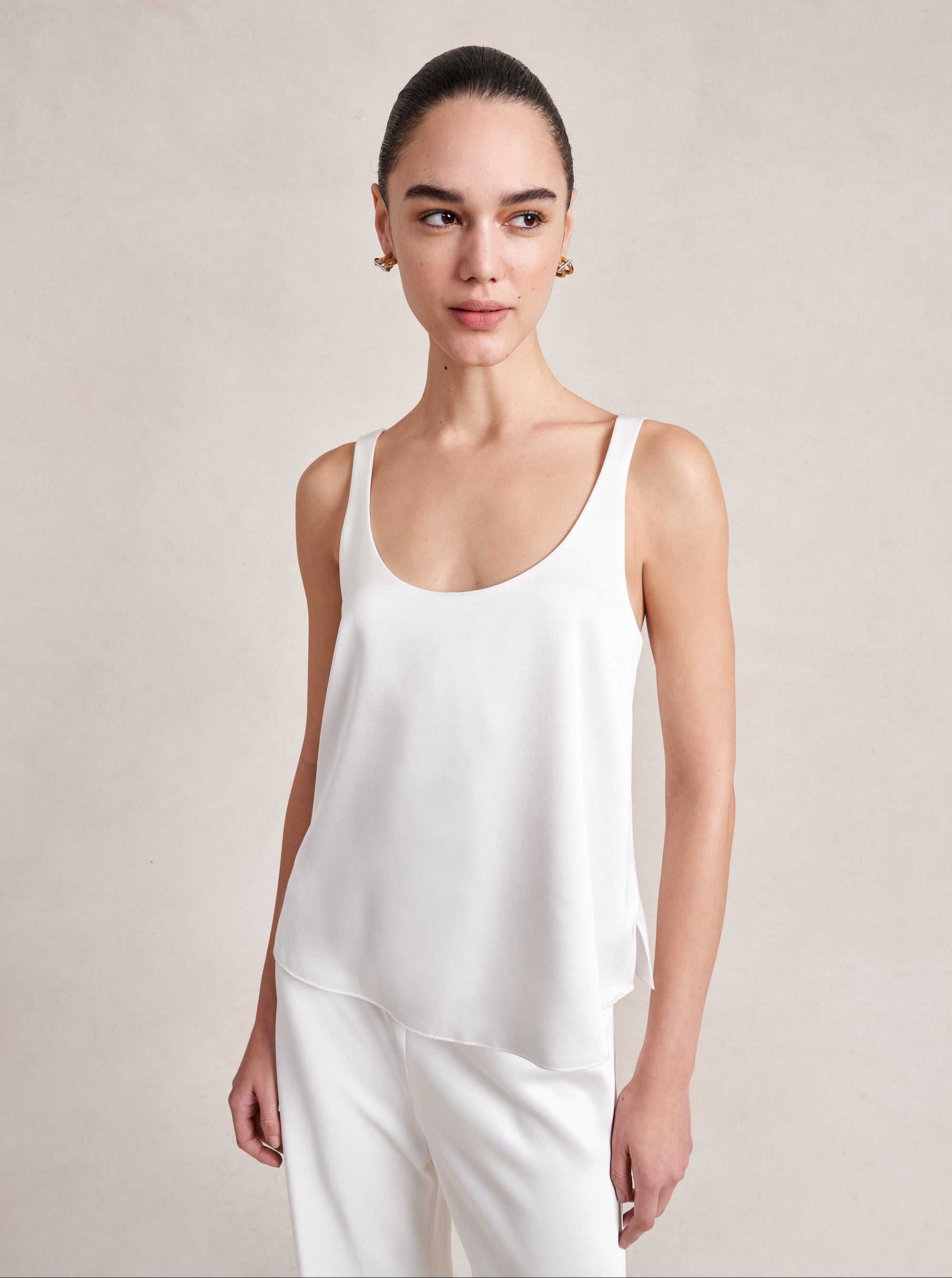 Mabel Tank Xxs in Ivory