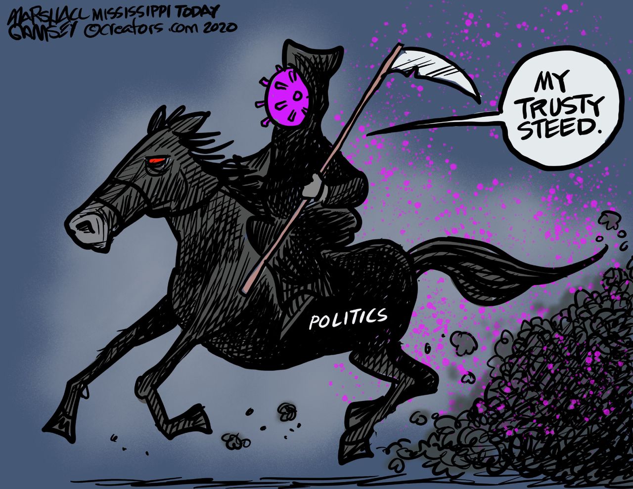 Editorial Cartoon U.S. coronavirus politics