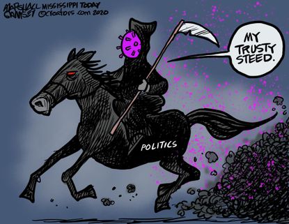 Editorial Cartoon U.S. coronavirus politics