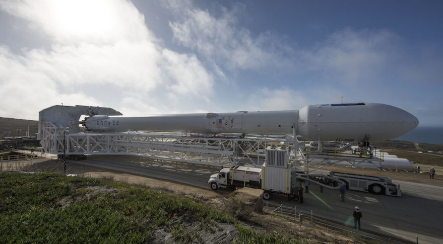 SpaceX&#039;s Falcon 9 Rocket Rolling Out for Jason 3 Launch