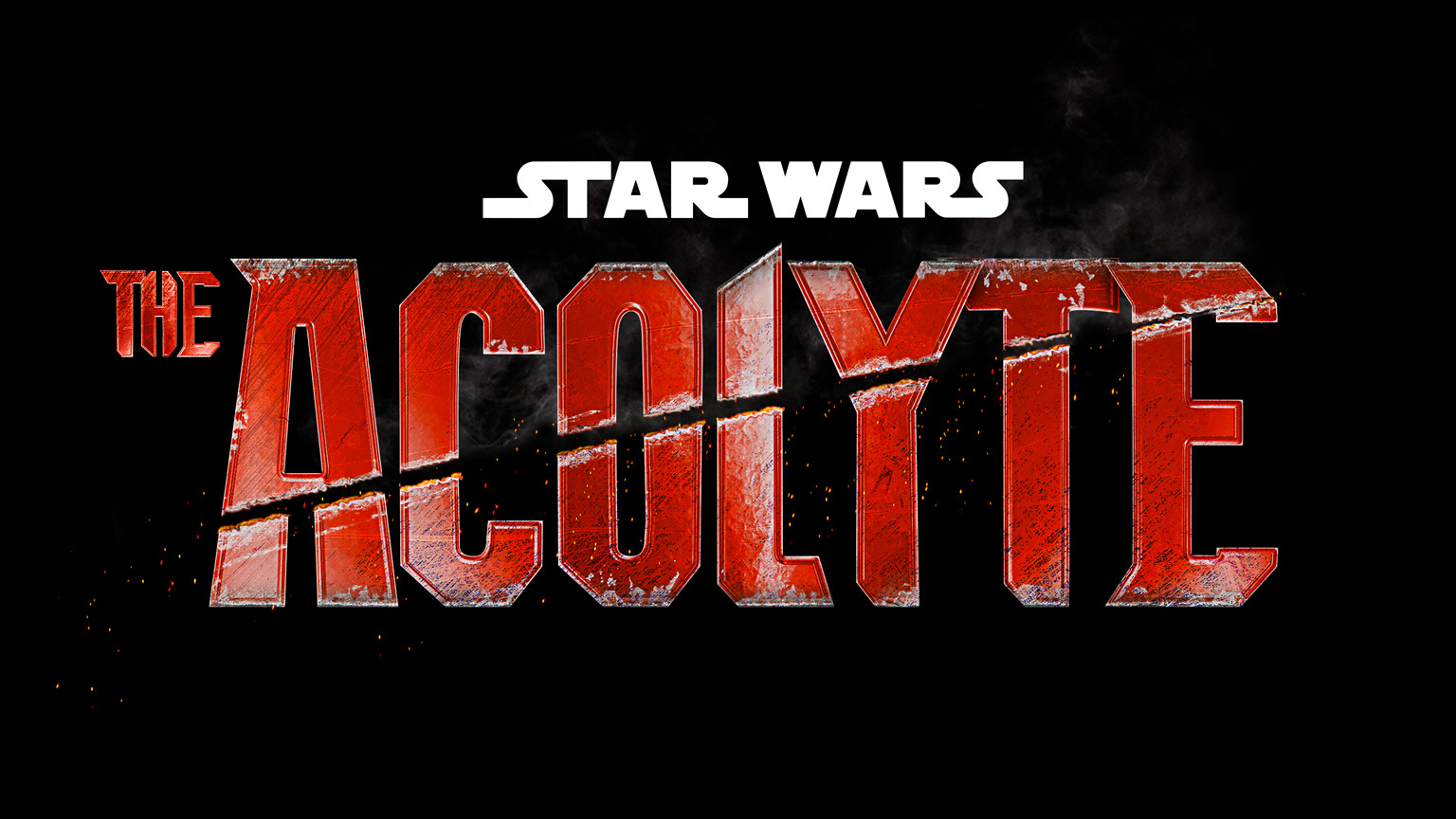 Una captura de pantalla del logotipo de actualización para el programa de televisión Star Wars: The Acolyte en Disney Plus
