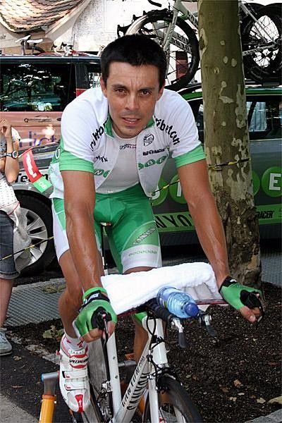 Former Tour de France yellow jersey Victor Hugo Pena, now with the Unibet.com team. The Colombian was 81st.