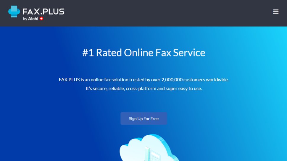 Website screenshot for Fax.plus