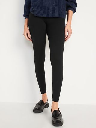 High-Waisted Jersey Ankle Leggings