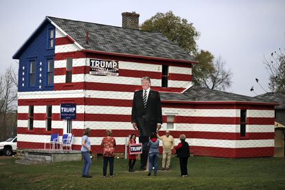 A giant Trump sign in Pennsylvania.