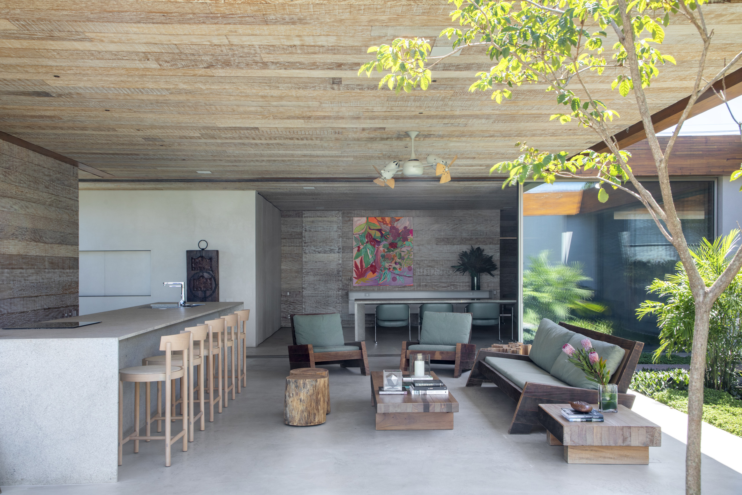 Another view of the outdoor gourmet area