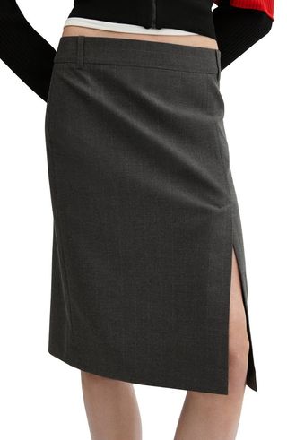 Pinstripe Pencil Skirt