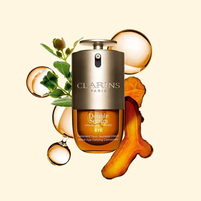 Clarins, Double Serum&reg; Eye Brightening + Depuffing Anti-Aging Concentrate