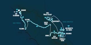 Map of the 2024 Tirreno-Adriatico