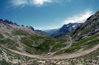 The Col du Galibier was the first challenge of the day