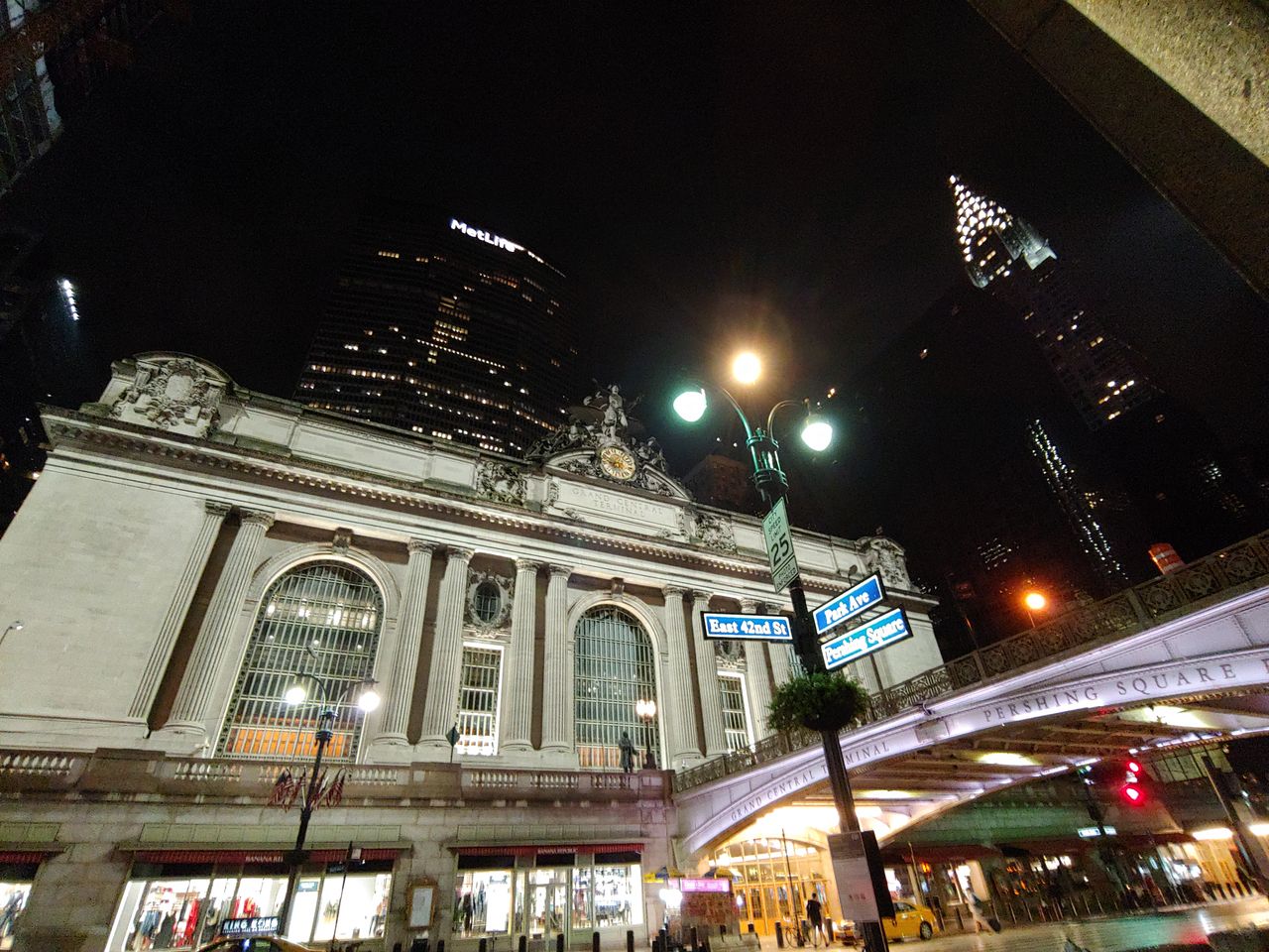 This is where a feature like a super-wide angle camera makes sense. Capturing even more of the Park Avenue Viaduct, for example, and 42nd Street. It's a neat shot.