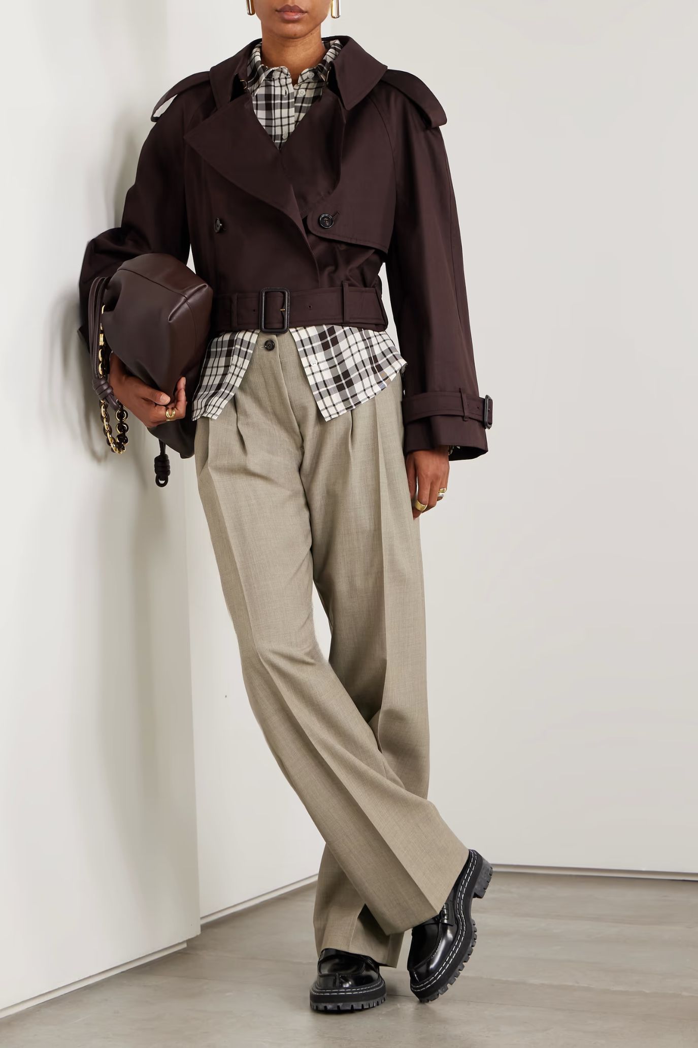 Burberry Dolebury cropped cotton-gabardine trench coat