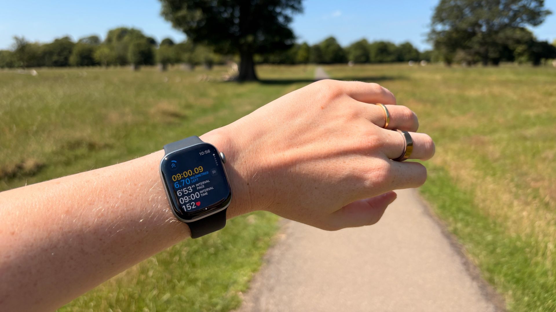 Grace Walsh wearing Apple Watch Series 11 and Oura Ring 5