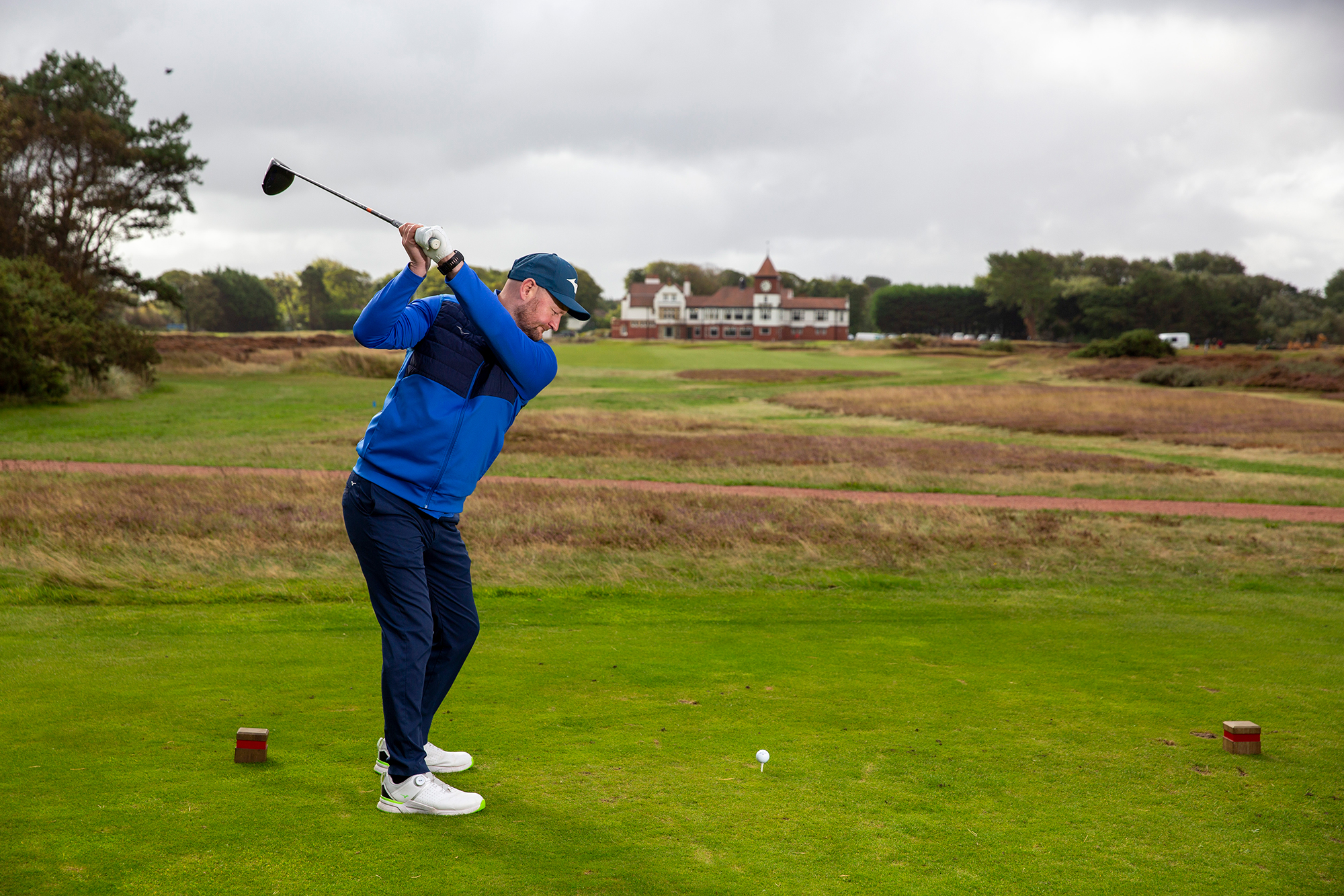Matt Fryer at the top of backswing with driver