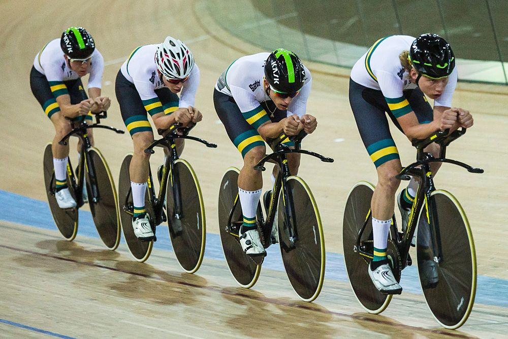 The Australians in the men's team pursuit