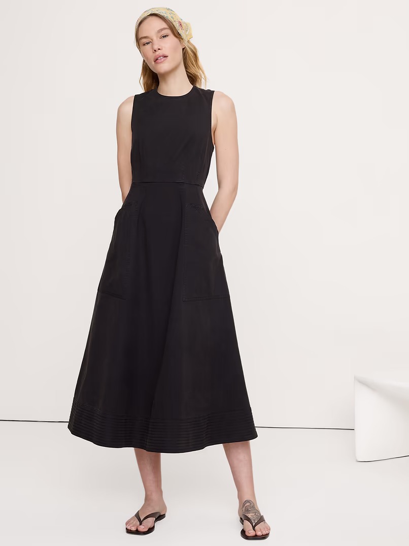 Banana Republic, Cotton Canvas Utility Pocket Maxi Dress
