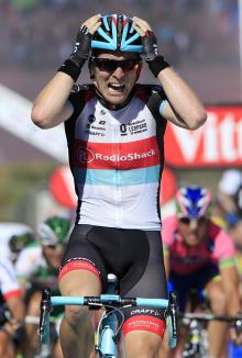Jan Bakelants (RadioShack Leopard) is delighted with his victory