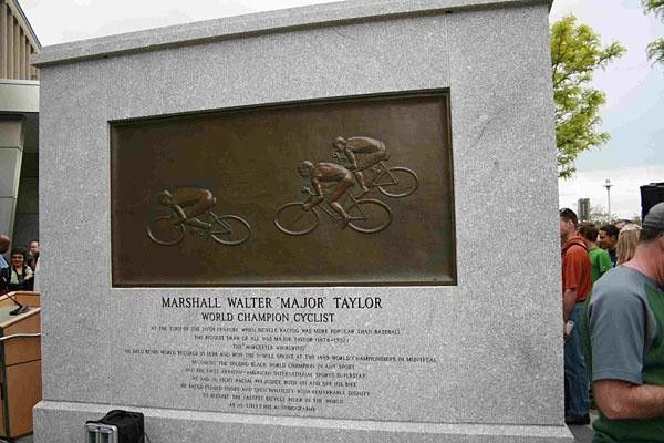 Back side of the Taylor statue