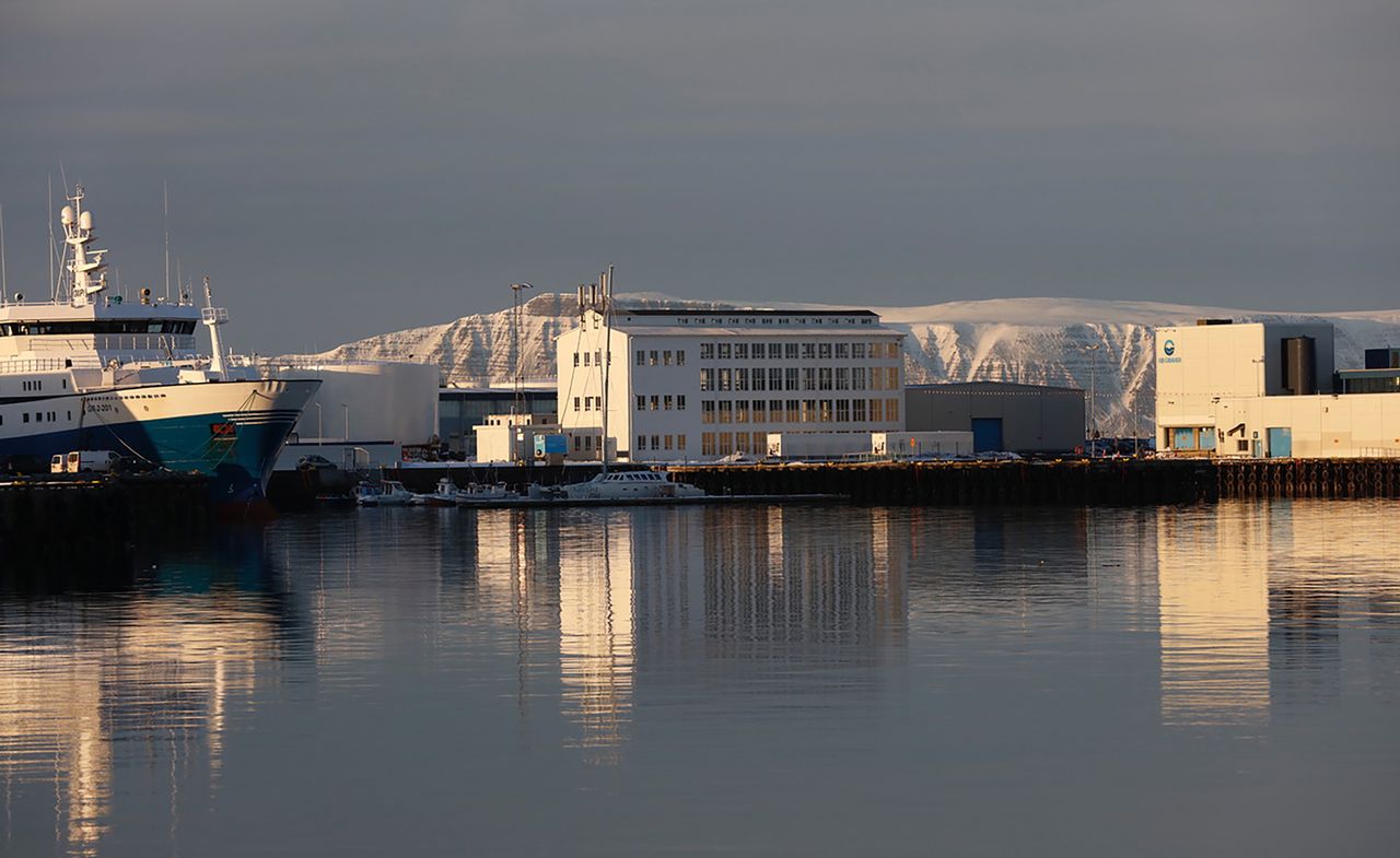 Marshall House, as seen from across the harbour