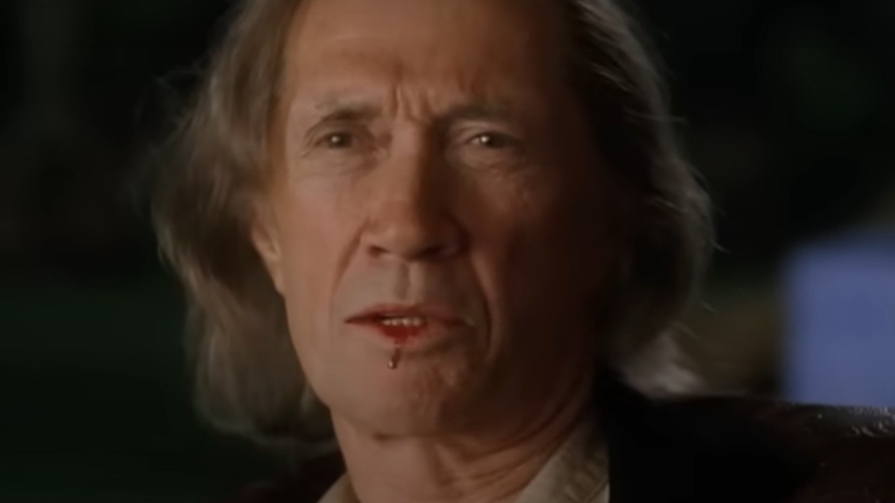 David Carradine with a steely-eyed glare in Kill Bill Vol. 2