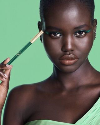 Adut Akech in the Valentino Beauty campaign for Colourgraph Eyeliner Pencils