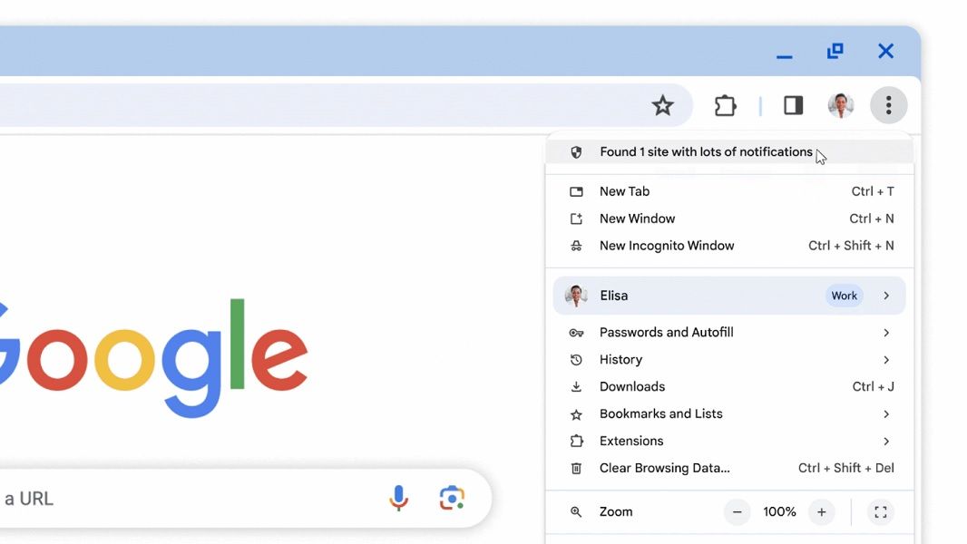 Chrome's "Safety Check" will alert users of various acts regarding permissions or compromised data.