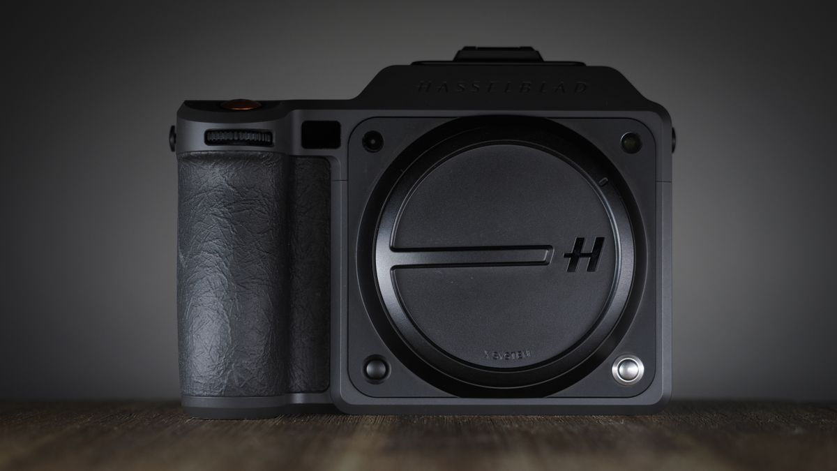 Hasselblad X2D II 100C on a wooden surface