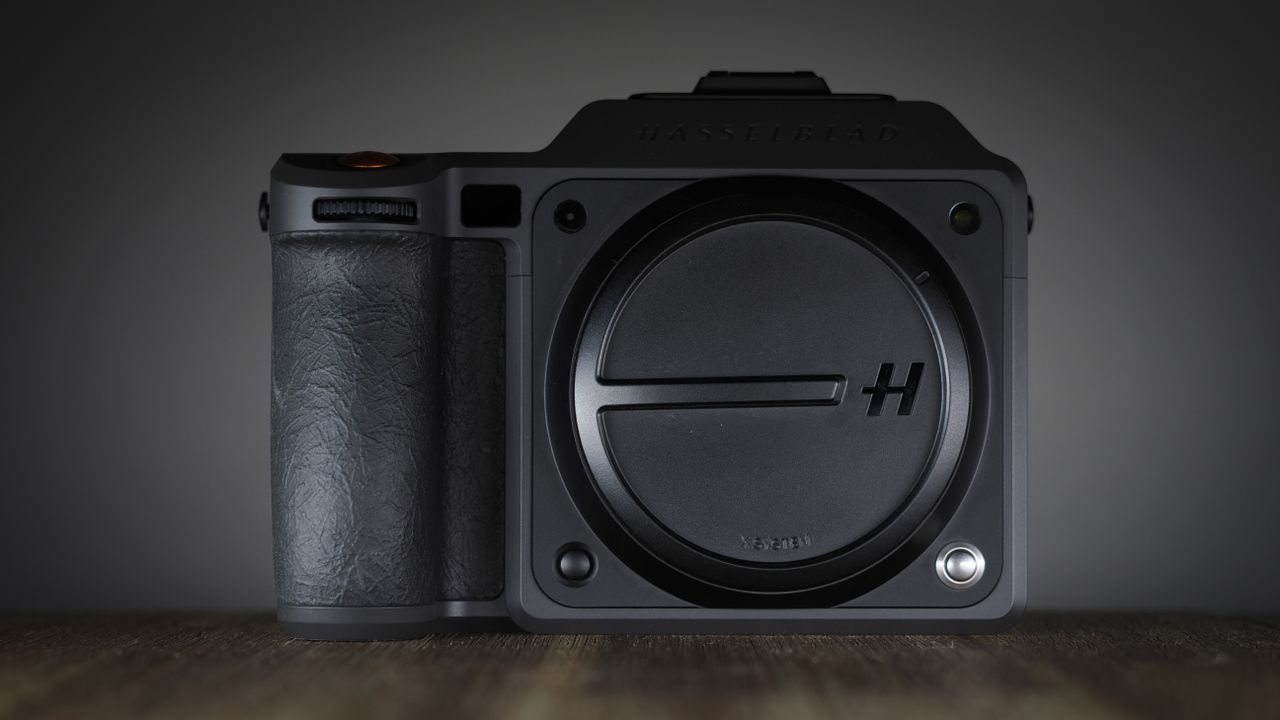 Hasselblad X2D II 100C on a wooden surface