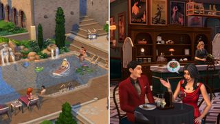 Screenshots of the two latest kits for The Sims 4.