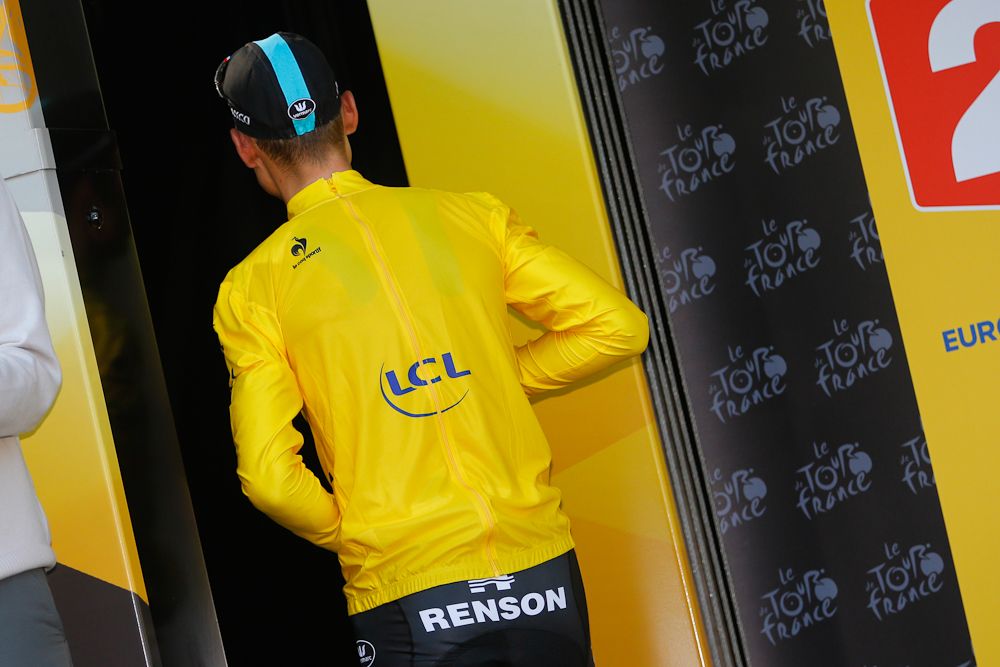 Tony Martin back stage after the race.