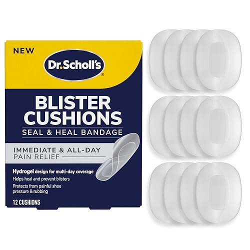 Dr. Schollamp;rsquo;s Blister Cushions Seal amp;amp; Heal Bandage for Feet, 12 Ct - Immediate amp;amp; All-Day Pain Relief, Blister Prevention Pads, Hydrogel Technology Protects From Painful Shoe Pressure amp;amp; Rubbing