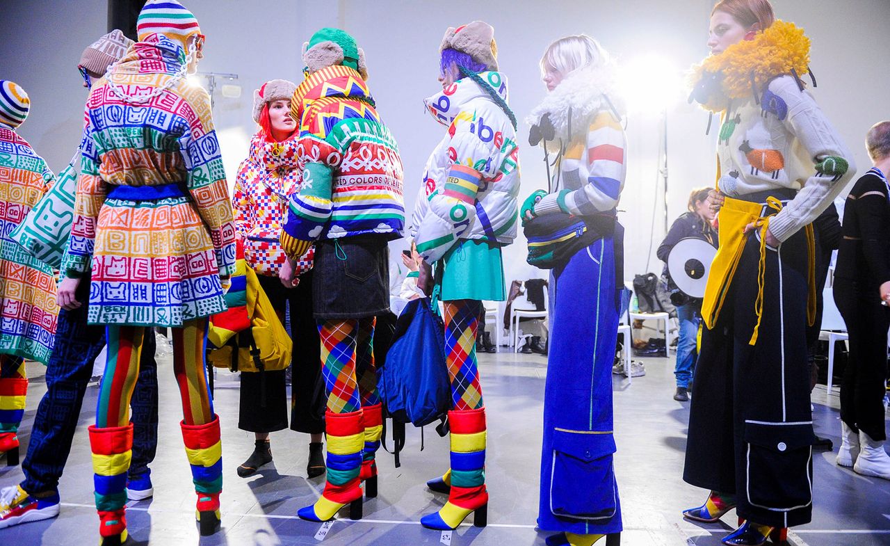 models wearing colourful clothes