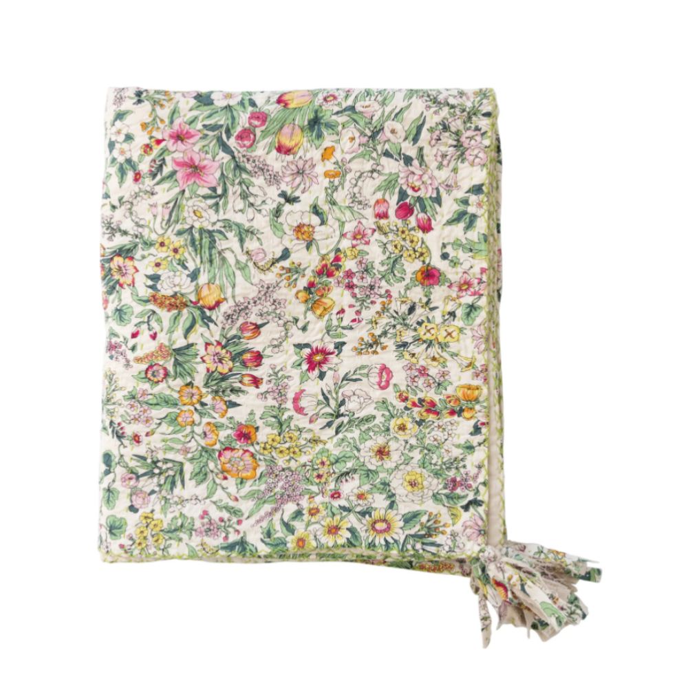 Floral throw blanket