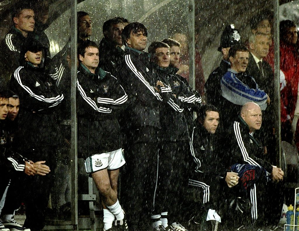 A dejected Ruud Gullit of Newcastle as his side go 2-1 down during the Newcastle United v Sunderland FA Carling Premiership match at St James's Park, Newcastle.
