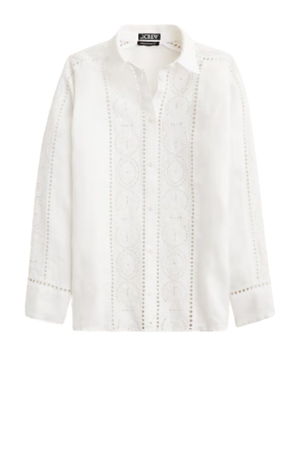 Garçon Classic Shirt in Eyelet Linen