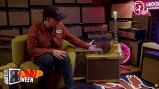 Joe Bonamassa with his Fender F53 Deluxe during an interview with Reverb