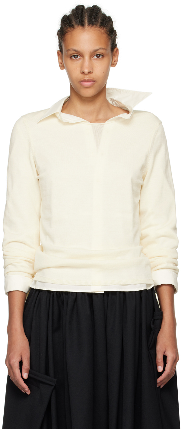 Off-White Rolled Edge Sweater
