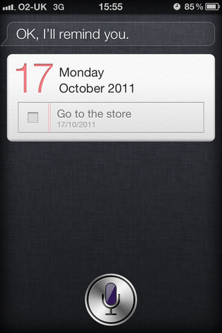 Create a reminder or check if you have any appointments on any given day using Siri.