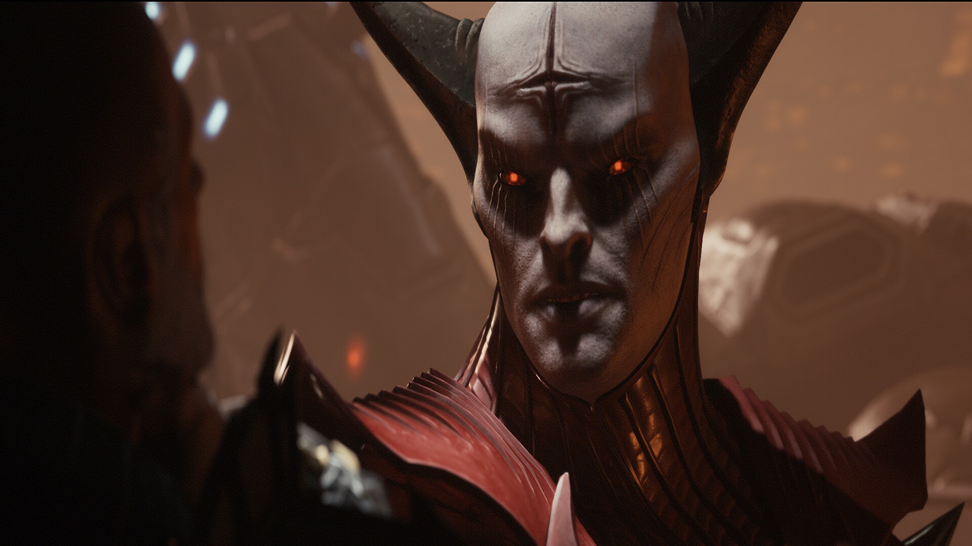 Promotional screenshot of Prince Ahzrak from Doom: The Dark Ages.
