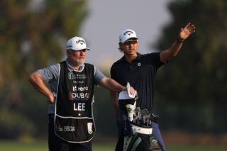 Min Woo Lee and his caddie Brian 'Bo' Martin