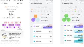 Skjermbilder fra Huawei Health-appen