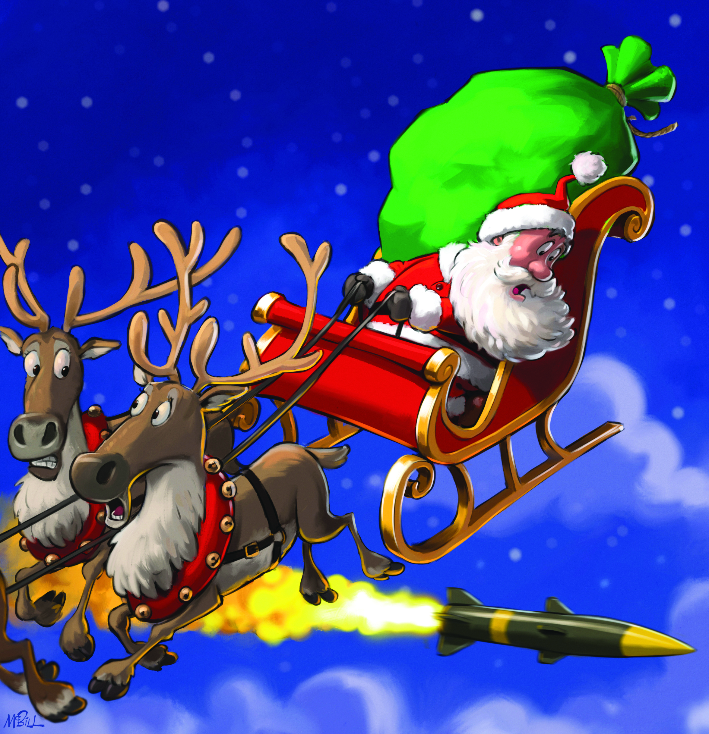 Defence stocks war and Santa concept
