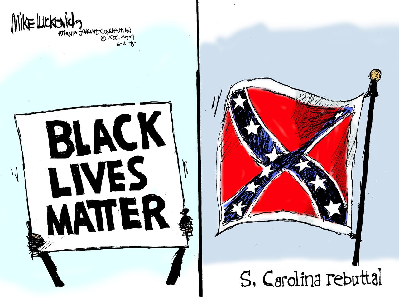 Editorial cartoon U.S. Confederate Flag