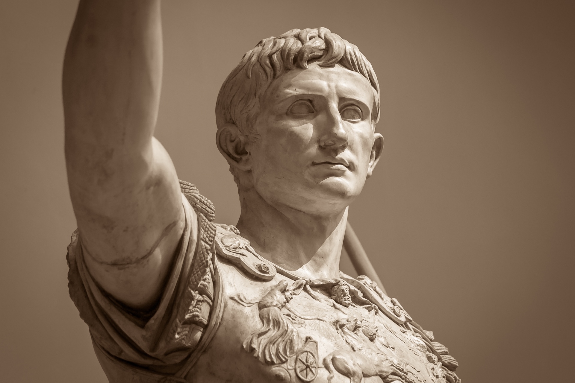 a statue of the Roman emperor Augustus