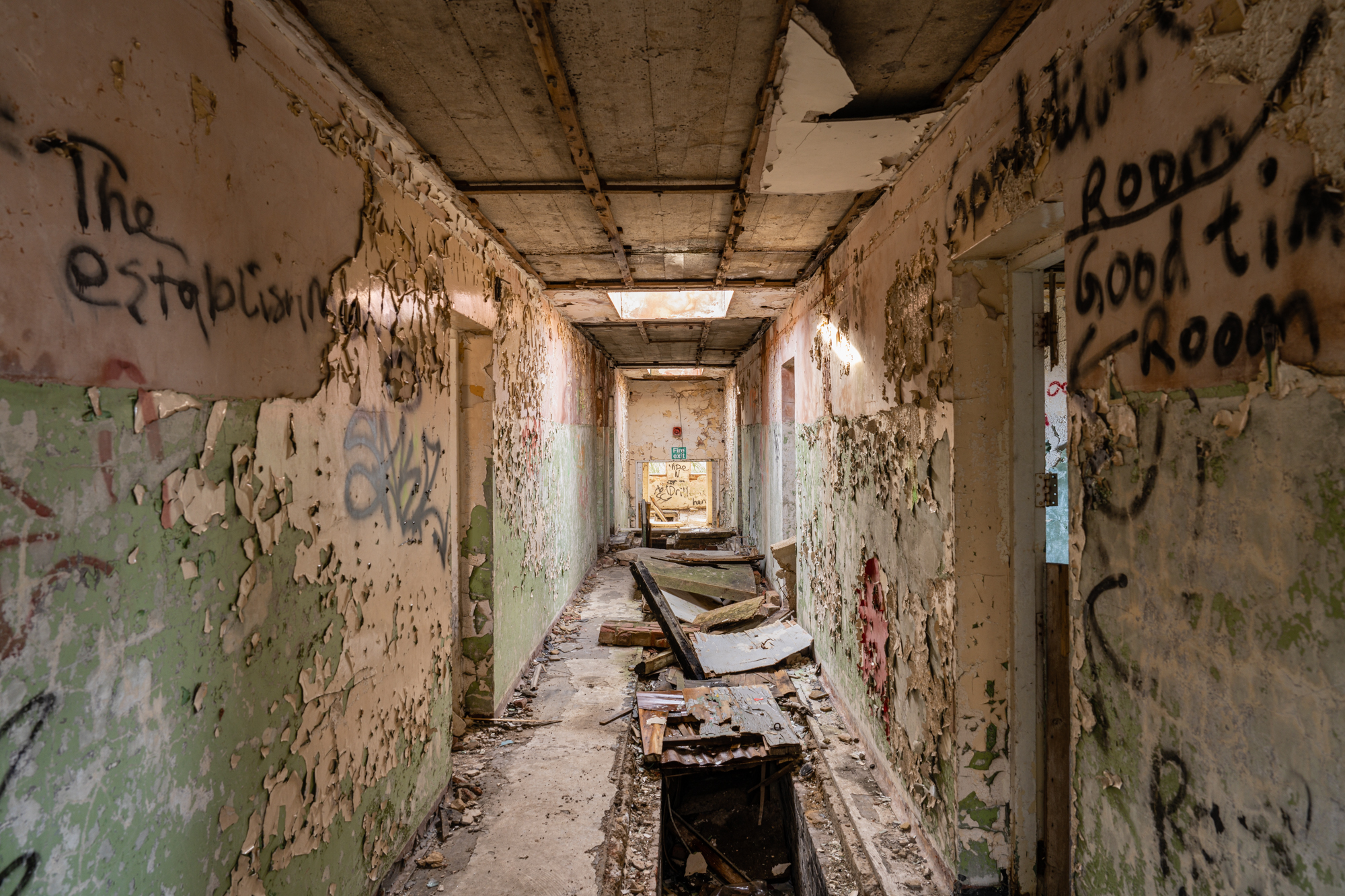 Inside an abandoned building taken with the Sony A7R V