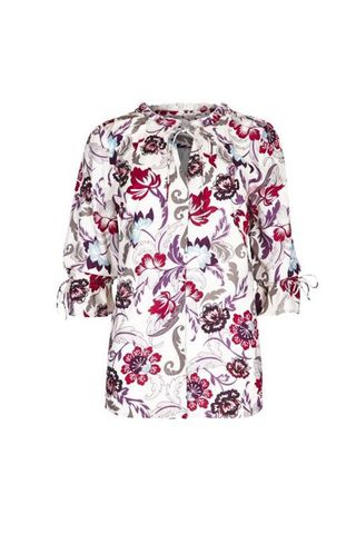 Floral print tie-neck blouse, £18