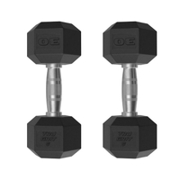 Tru Grit - 30-lb Hex Elite Dumbbell Single - Black/Silver (2 pack) - &nbsp;was $129.98, now $77.98 at Best Buy