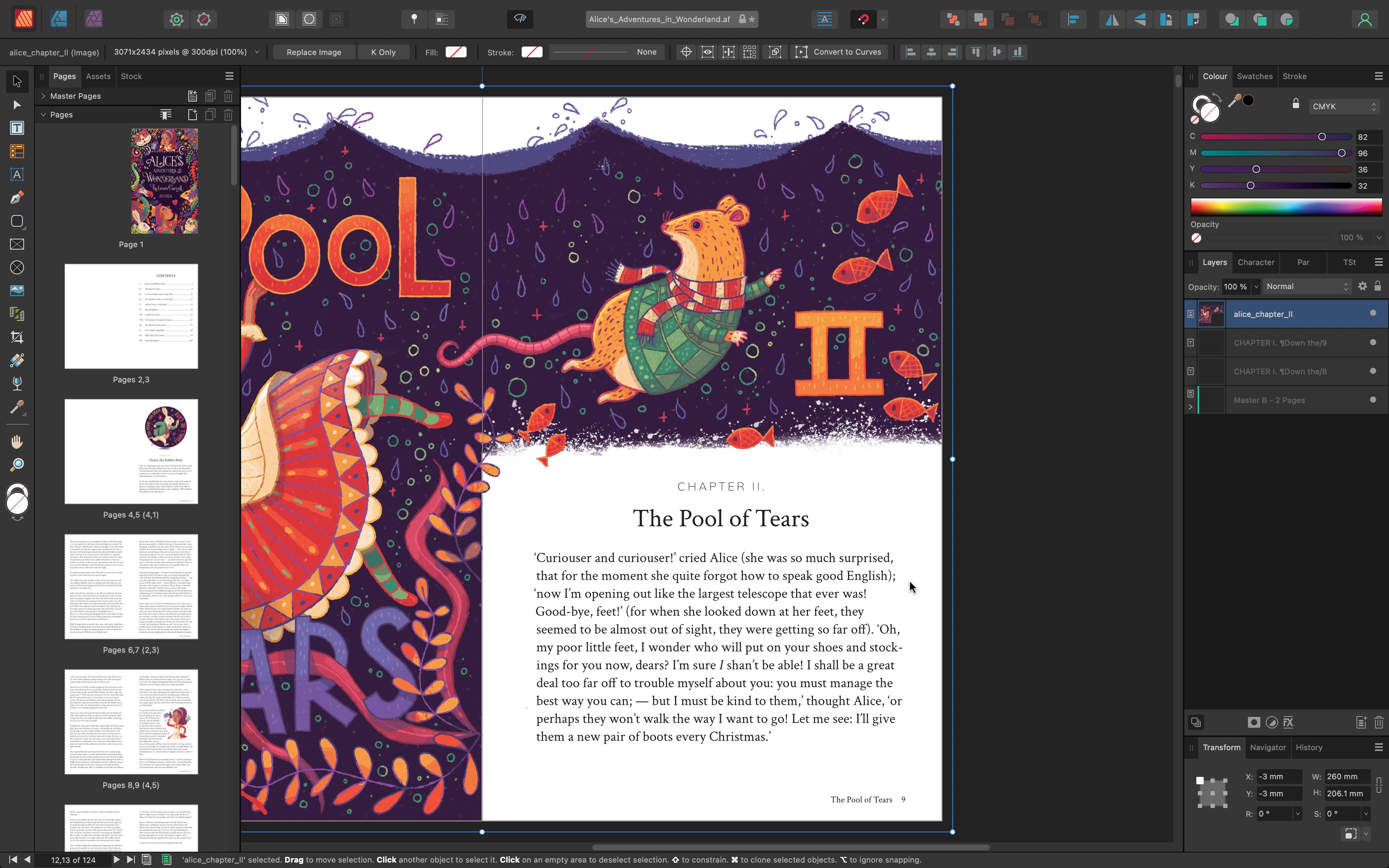 Serif Affinity Publisher 2 layout de página e software de editoração eletrônica em uso