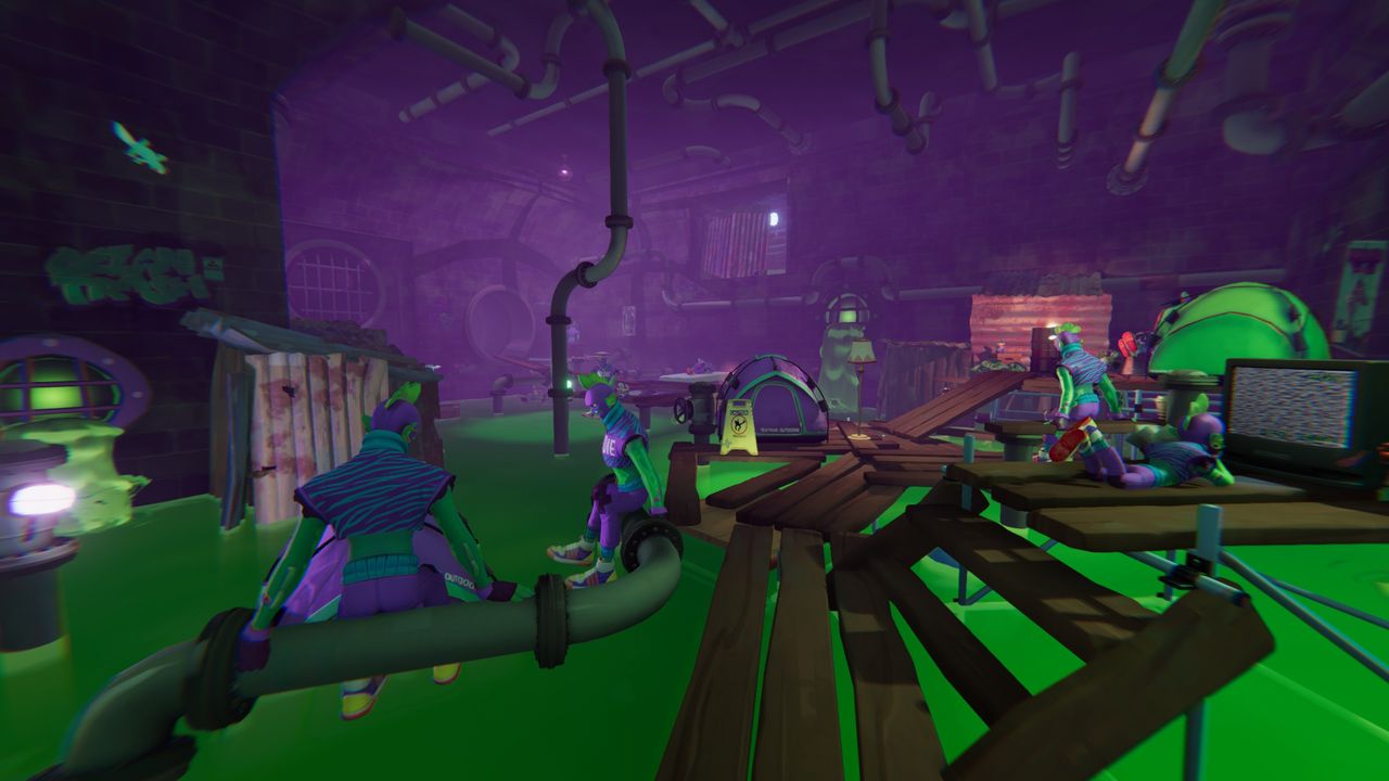 shantytown in polluted sewer